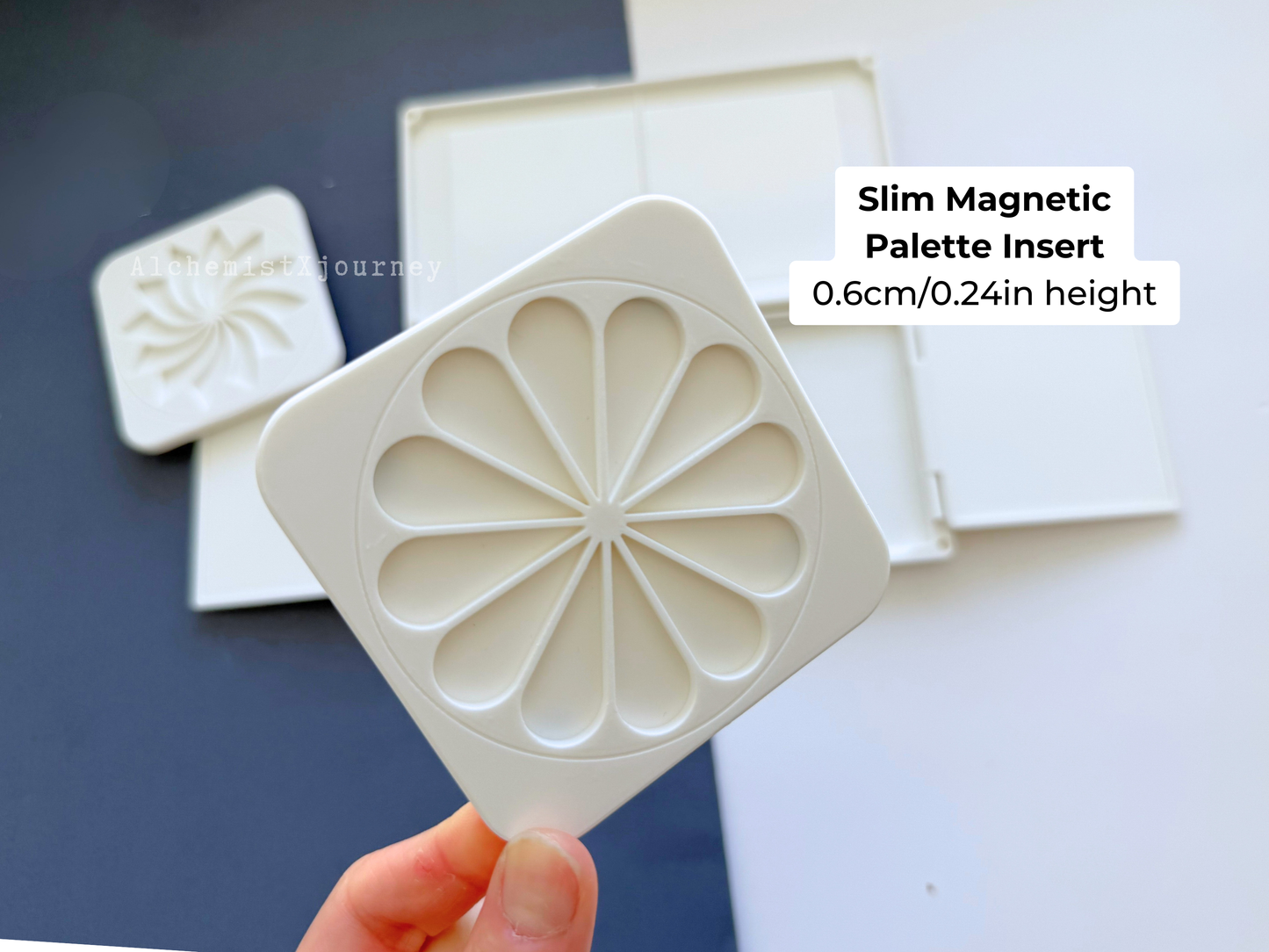 Slim Watercolor Palette Infinito AX25, Glazed Ceramic, Magnetic Base, Modular Palette