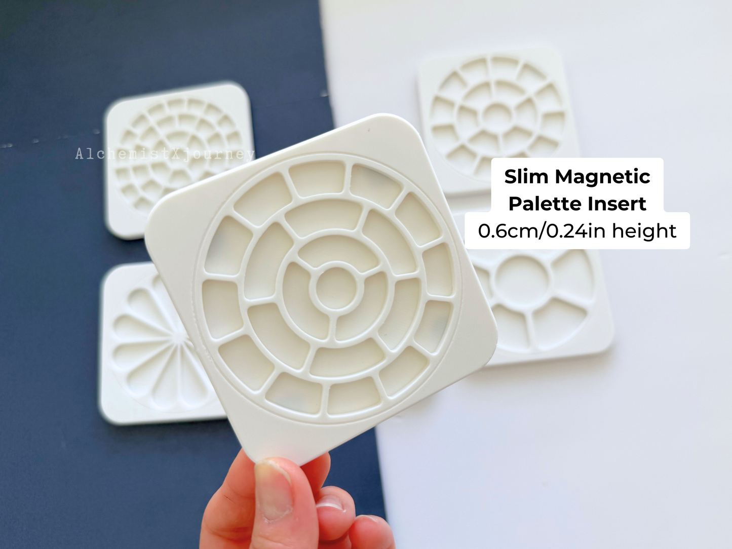 Slim Watercolor Palette Infinito AX25, Glazed Ceramic, Magnetic Base, Modular Palette
