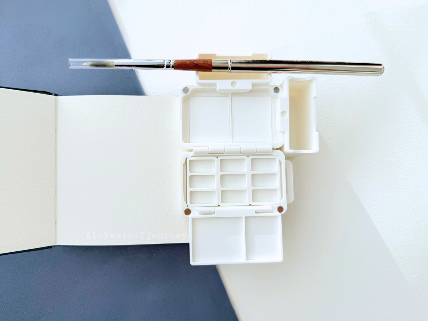 Pocket Travel Palette AX31, Glazed Ceramic, Magnetic Base