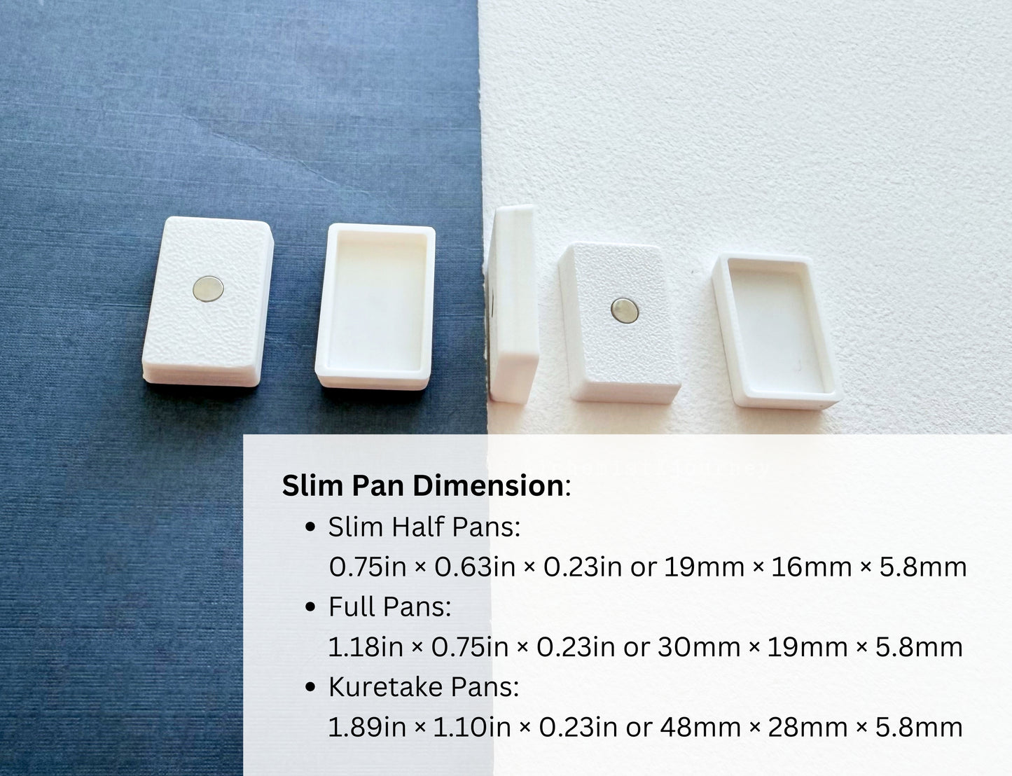 Slim Watercolor Pans, Half Pan, Full Pan, Kuretake