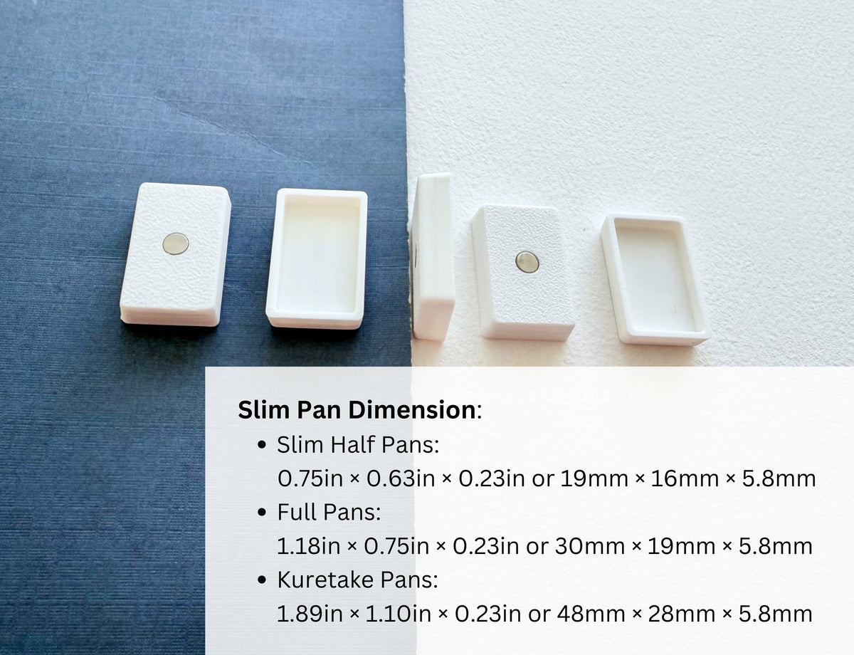 Slim Magnetic Full Pan Variations, Watercolor Pans