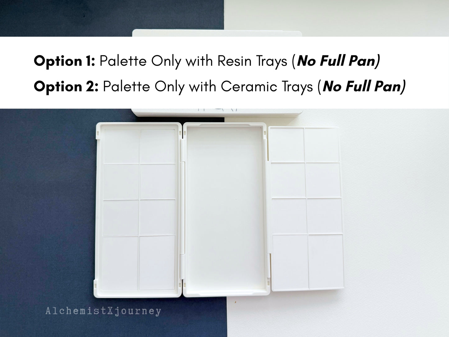 30 Full Pan Watercolor Palette AX14, Ceramic or Resin Tray, Magnetic Base