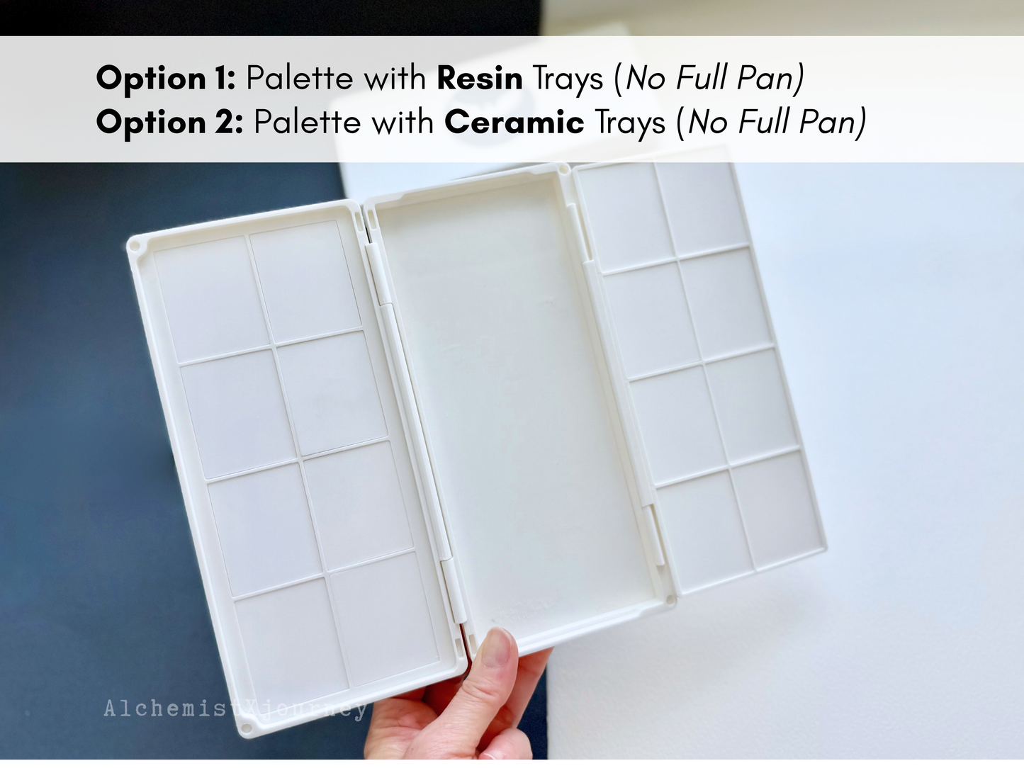 30 Full Pan Watercolor Palette AX14, Ceramic or Resin Tray, Magnetic Base