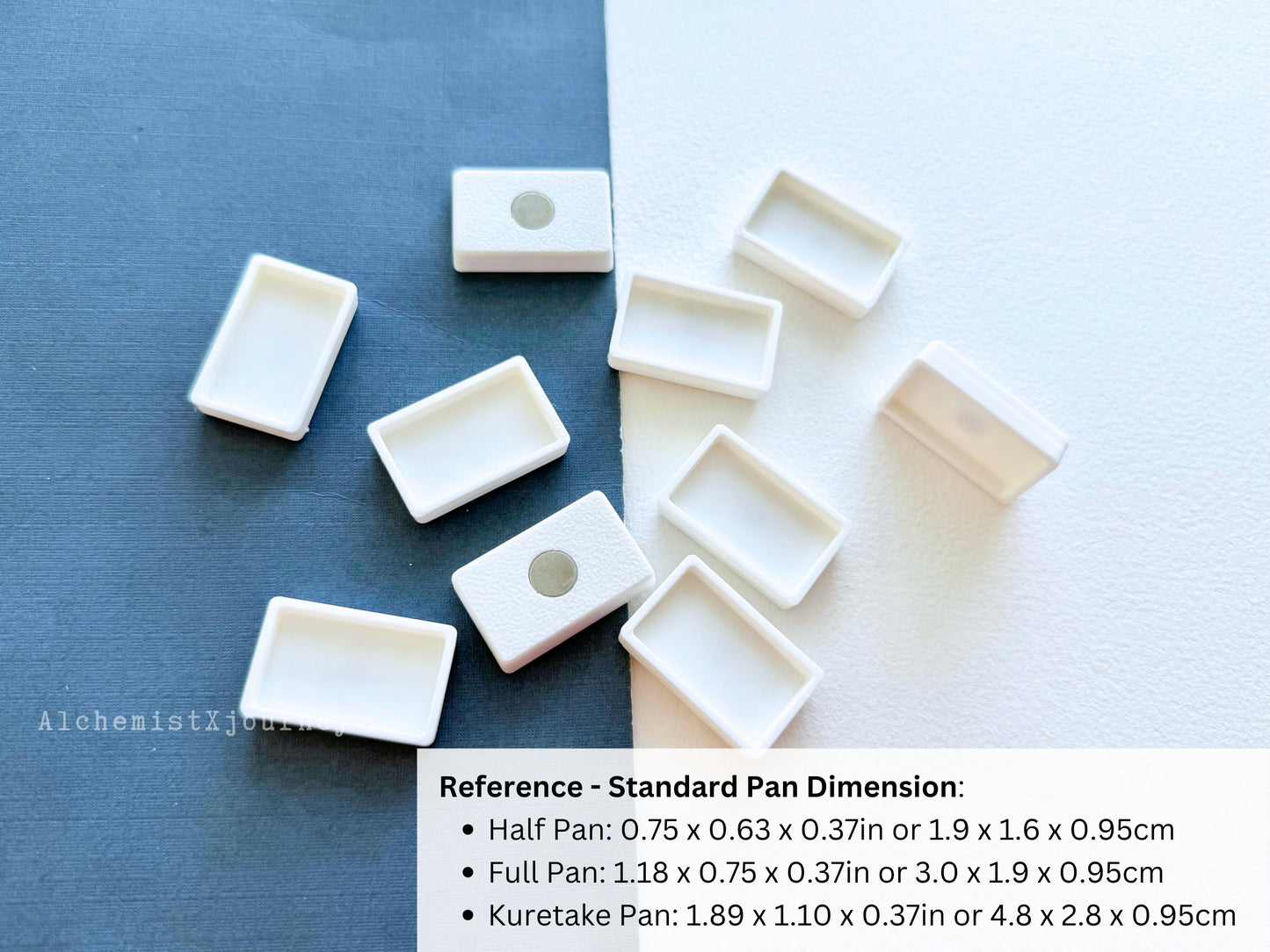 Custom Size Watercolor Pans | Magnetic | DIY Paint