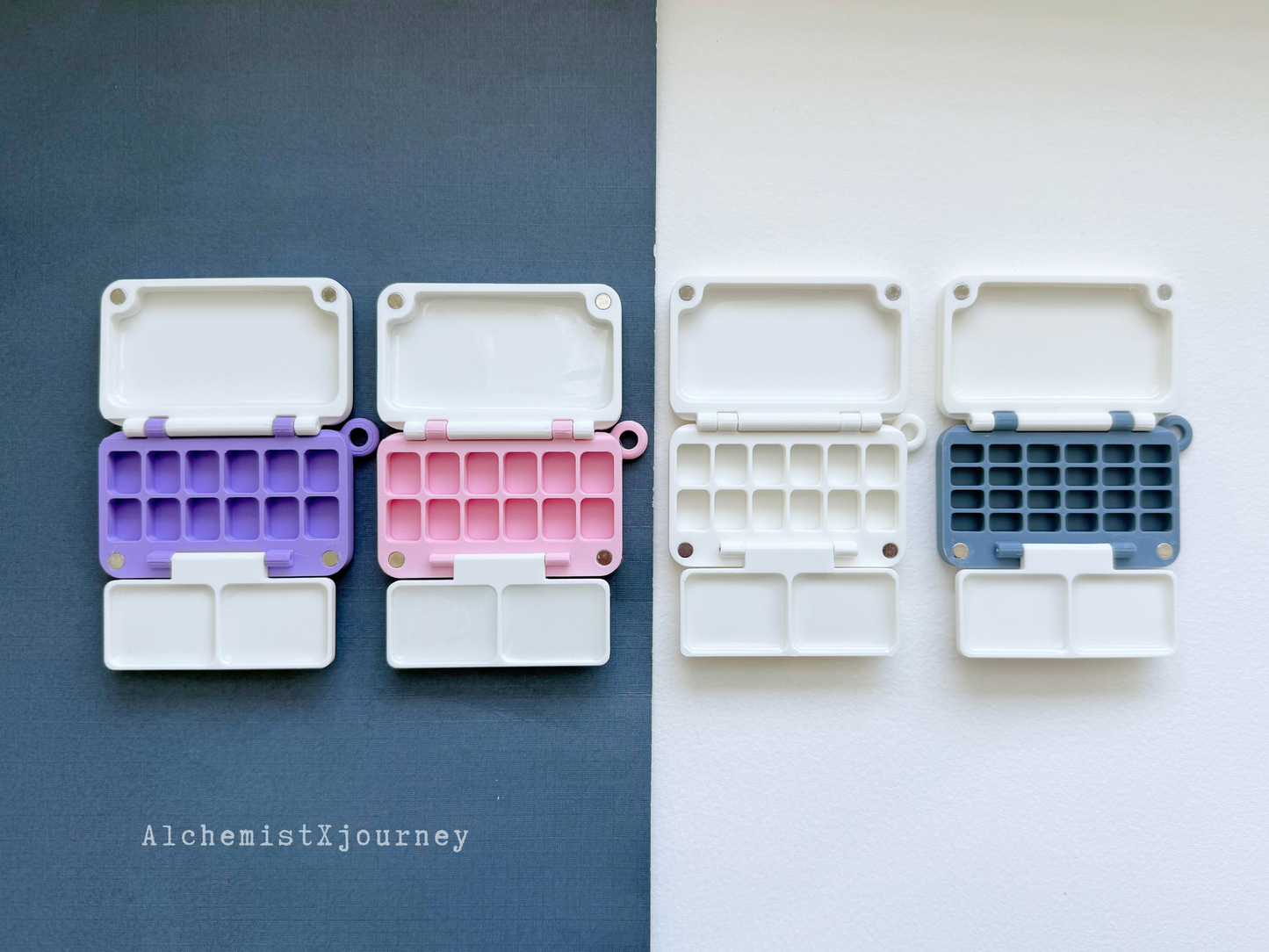 Mini Travel Watercolor Palette AX3, 12 Grid, Compact, Lightweight