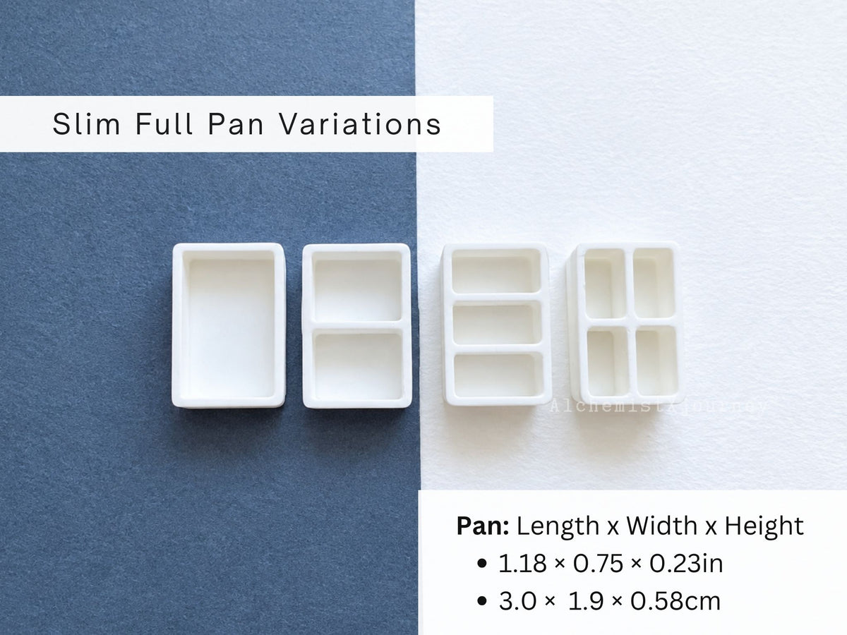 Slim Magnetic Full Pan Variations, Watercolor Pans