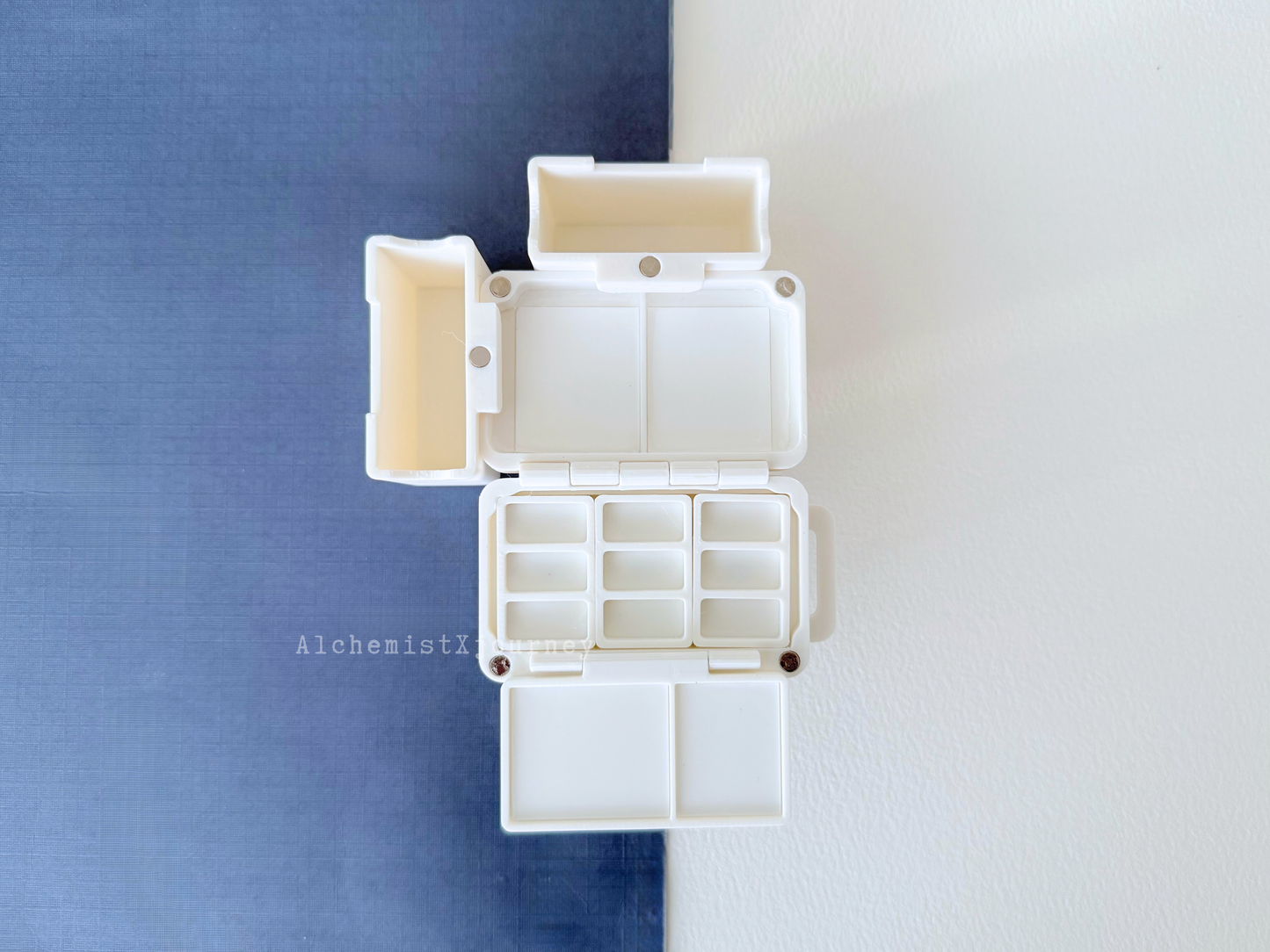 Pocket Travel Palette AX31, Glazed Ceramic, Magnetic Base