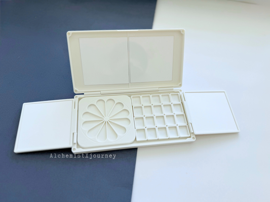 Slim Watercolor Palette Infinito AX25, Glazed Ceramic, Magnetic Base, Modular Palette