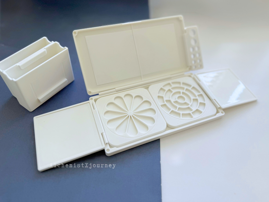 Slim Watercolor Palette Infinito AX25, Glazed Ceramic, Magnetic Base, Modular Palette