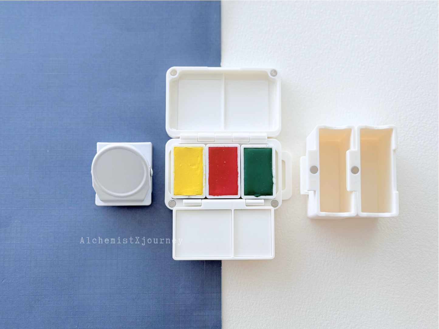 Pocket Travel Palette AX31, Glazed Ceramic, Magnetic Base