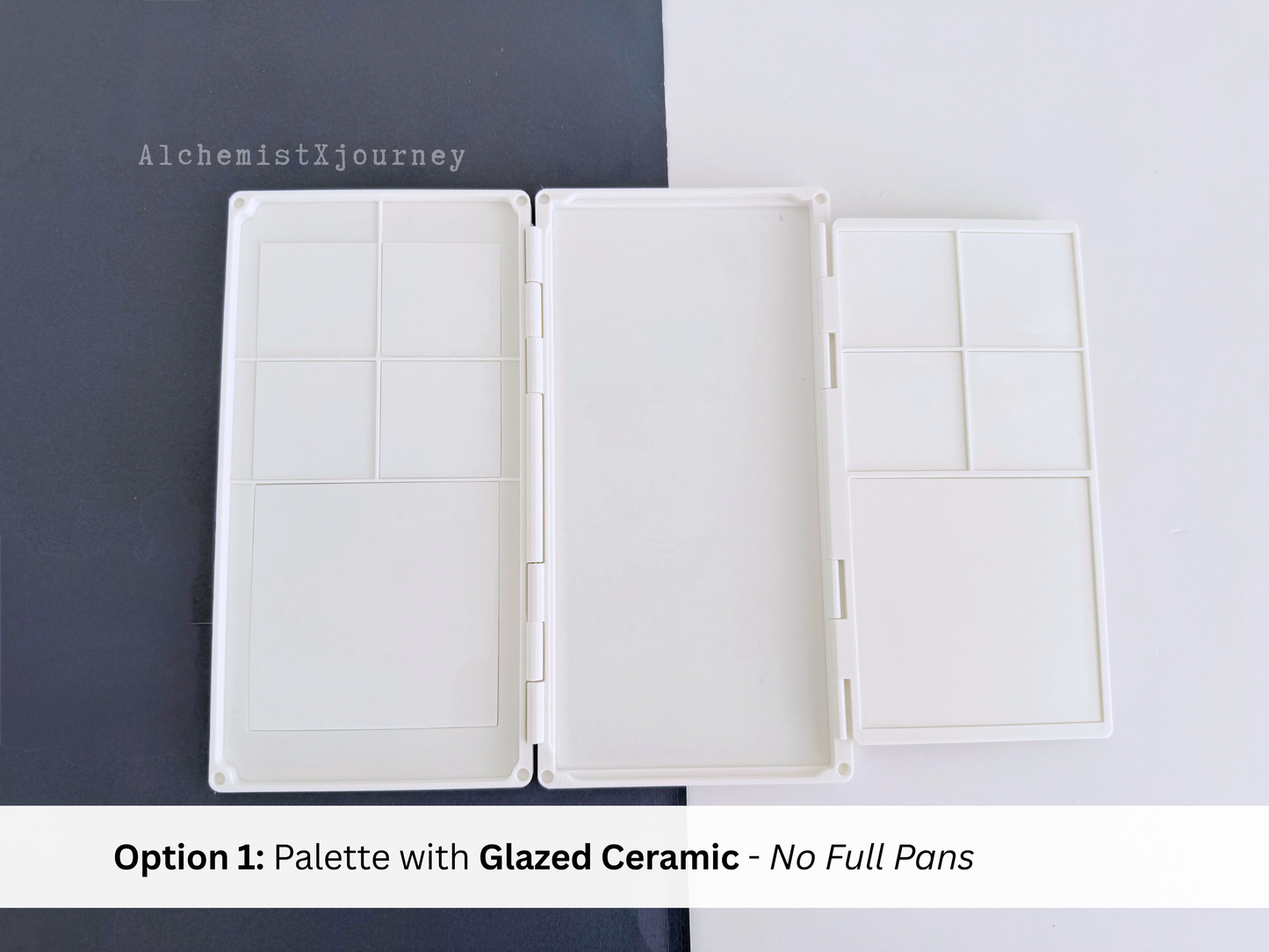 30 Full Pan Watercolor Palette AX14, Glazed Ceramic, Magnetic Base