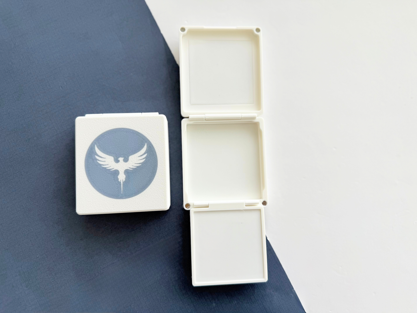 6 Slim Full Pan Watercolor Palette AX30, Glazed Ceramic, Magnetic Base, Plein Air