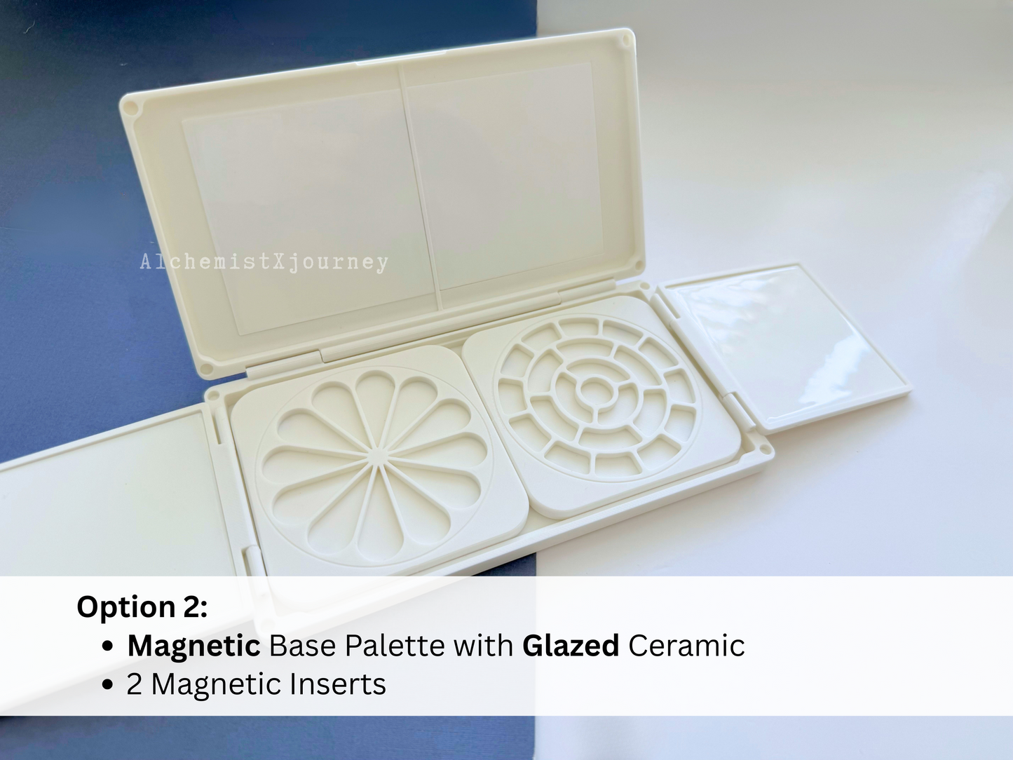 Watercolor Palette Infinito AX24, Glazed Ceramic, Magnetic Base, Modular Palette