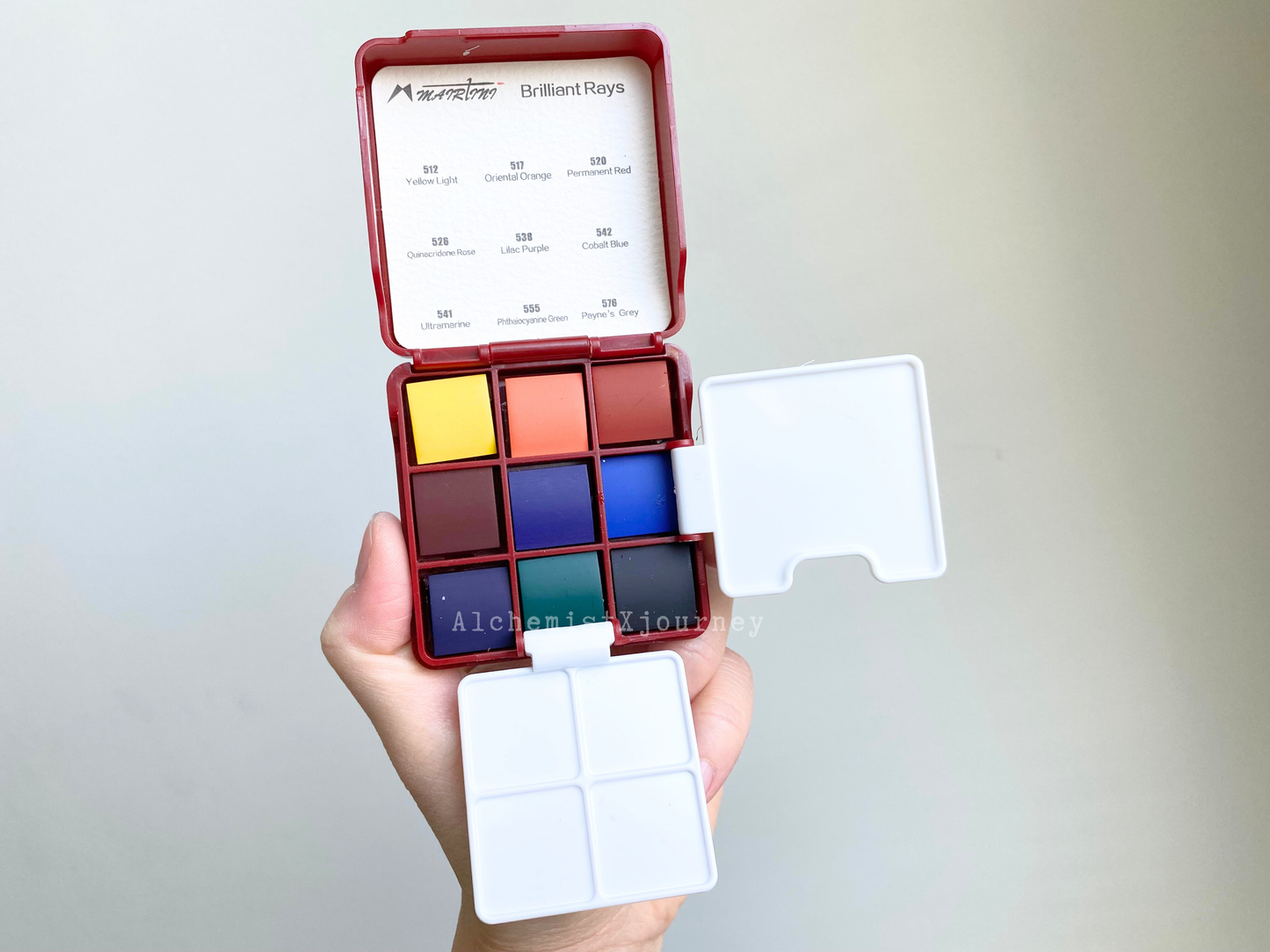 Mini Travel Watercolor Palette Set - Red