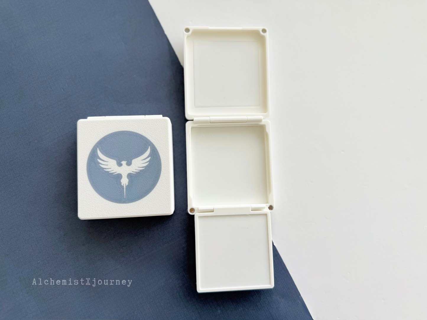 6 Full Pan Watercolor Palette AX28, Glazed Ceramic, Magnetic Base, Plein Air