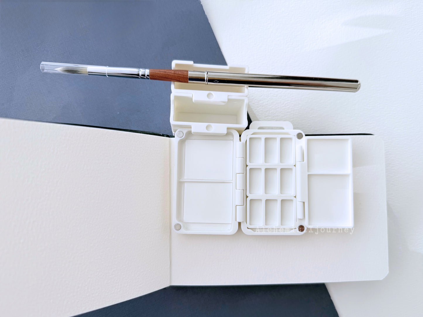 Pocket Travel Palette AX31, Glazed Ceramic, Magnetic Base