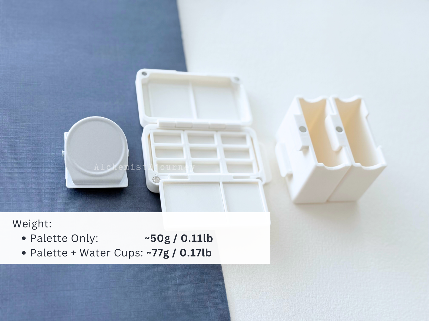 Pocket Travel Palette AX31, Glazed Ceramic, Magnetic Base