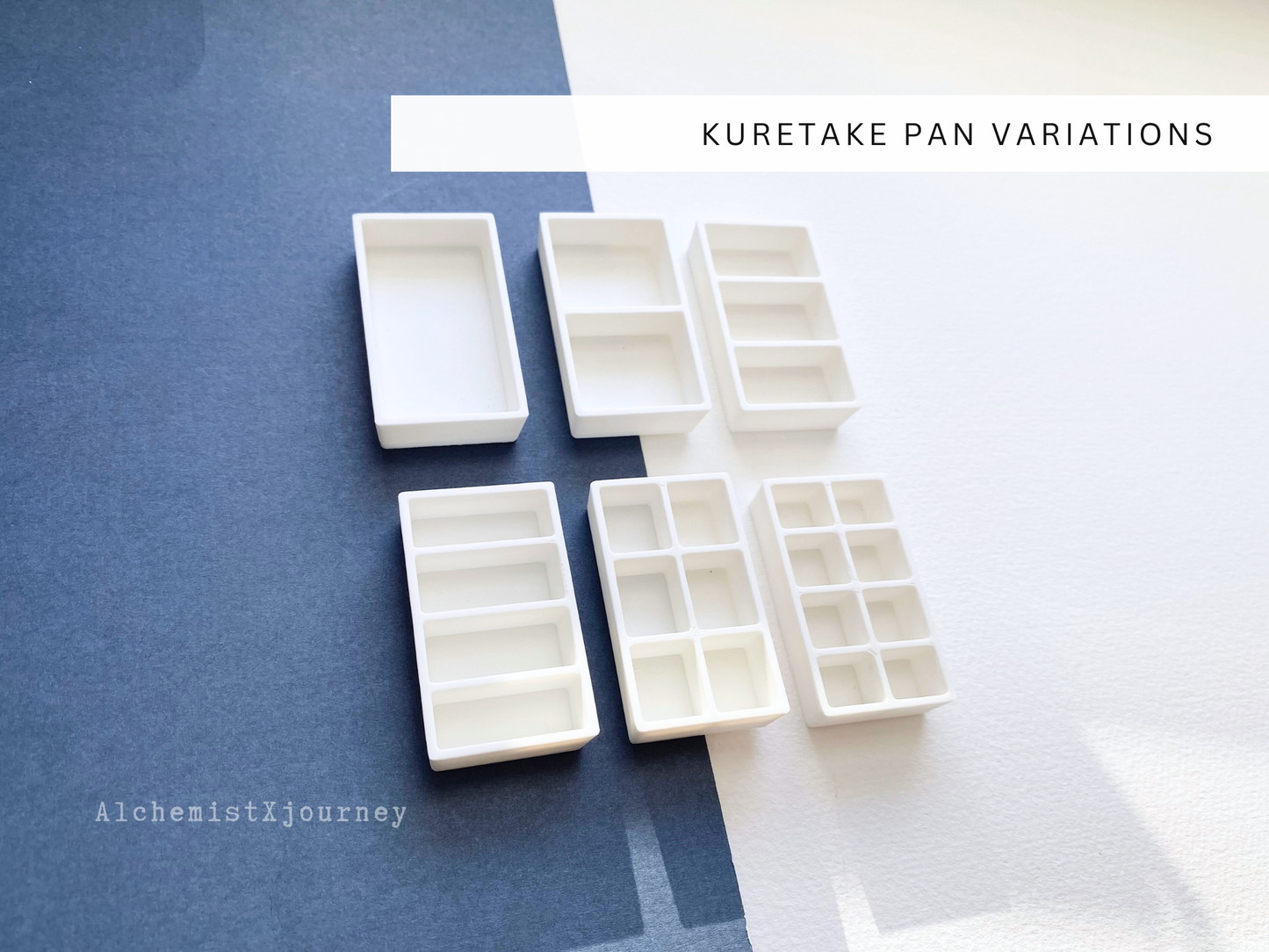 Slim Magnetic Kuretake Pan Variations, Watercolor Paint Pans