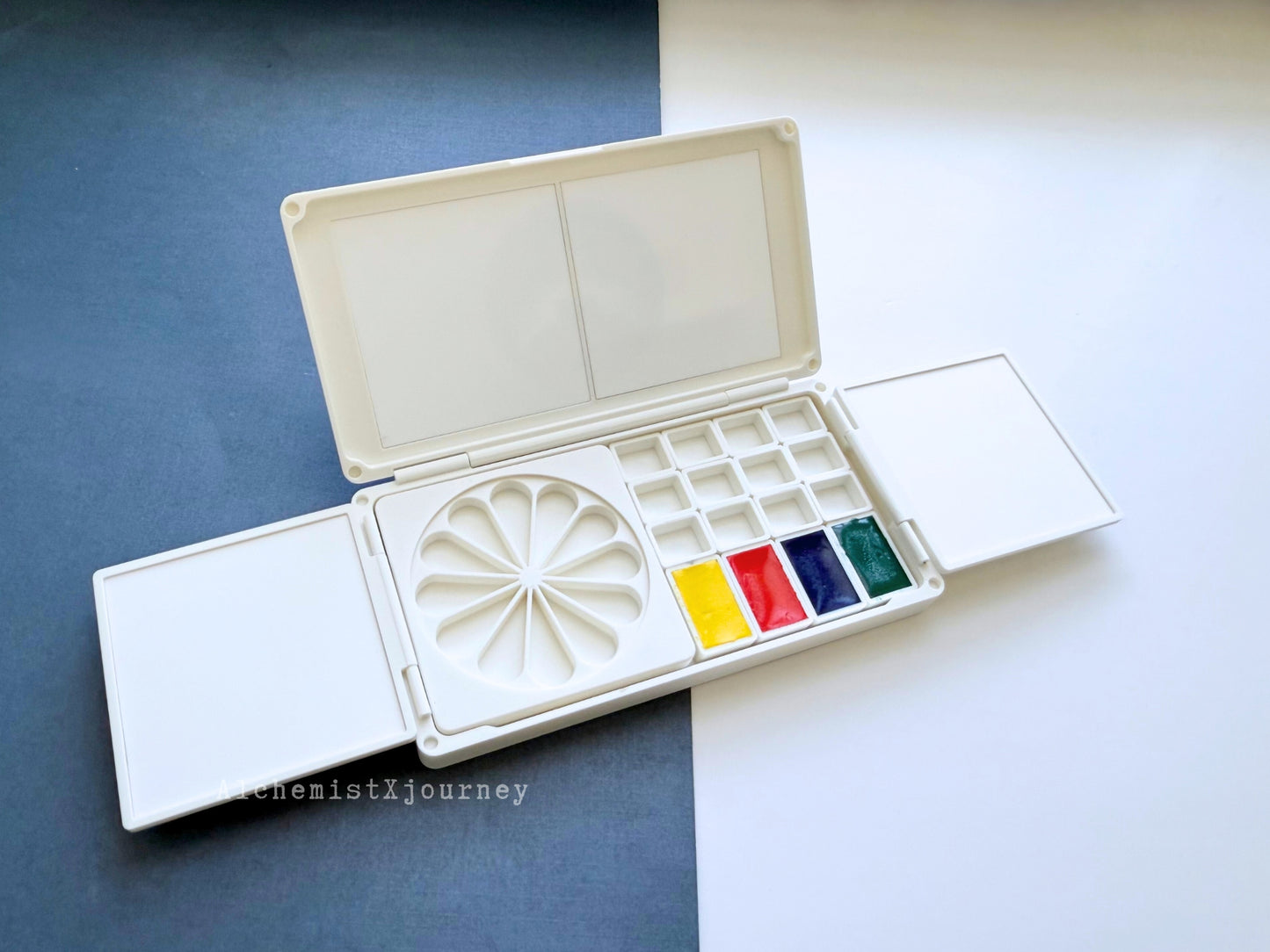 Watercolor Palette Infinito AX24, Glazed Ceramic, Magnetic Base, Modular Palette