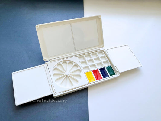 Watercolor Palette Infinito AX24, Glazed Ceramic, Magnetic Base, Modular Palette