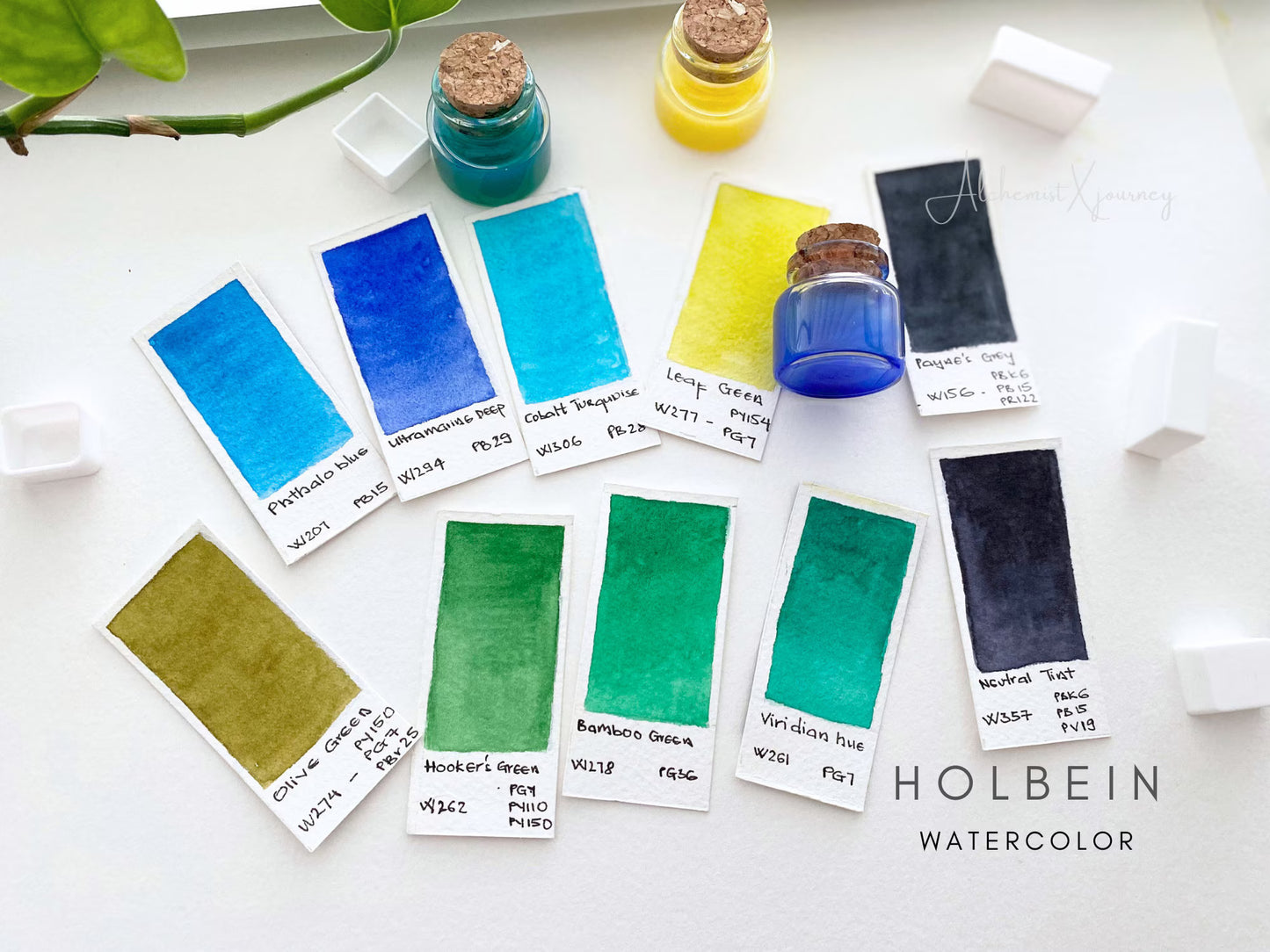 Holbein Artist Watercolor Paint - 1 ml pans, Watercolour Customized Set